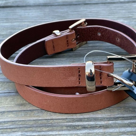 Another Line Belt Genuine Leather Brown Skinny Waistband Ladies Belt size S 30 main image 7